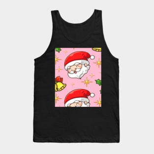 Cute Cheerful Santa Pattern Tank Top